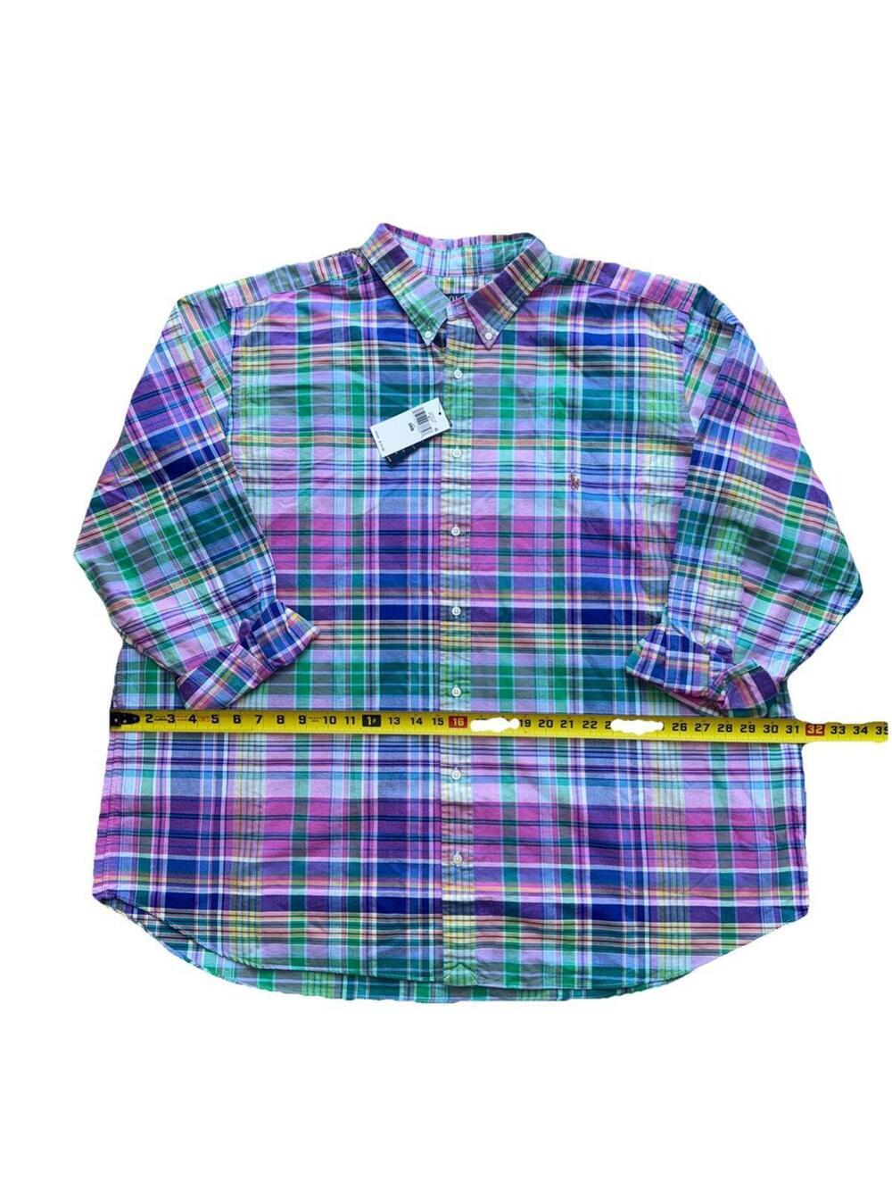 Polo Ralph Lauren Blue Pink Green Plaid Button Down Shirt Men’s 3XB NWT $125 - Picture 3 of 5
